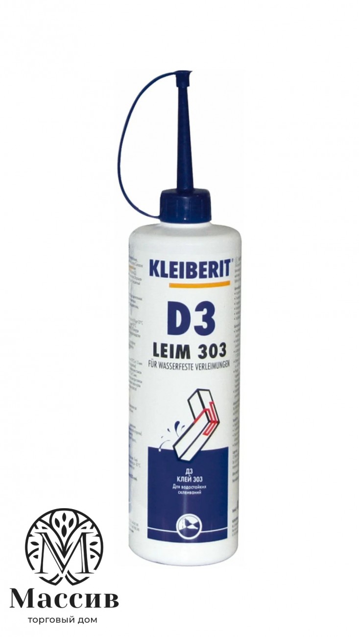 Kleiberit, клей для дерева, 303.0, ПВА, бутылка 0,5 кг