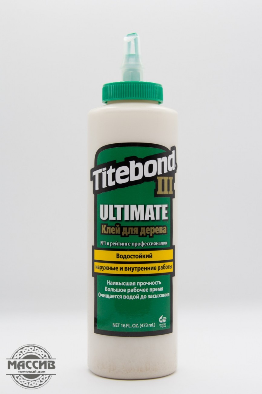 Клей повышенной влагостойкости TITEBOND III Ultimate Wood Glue, 473 мл